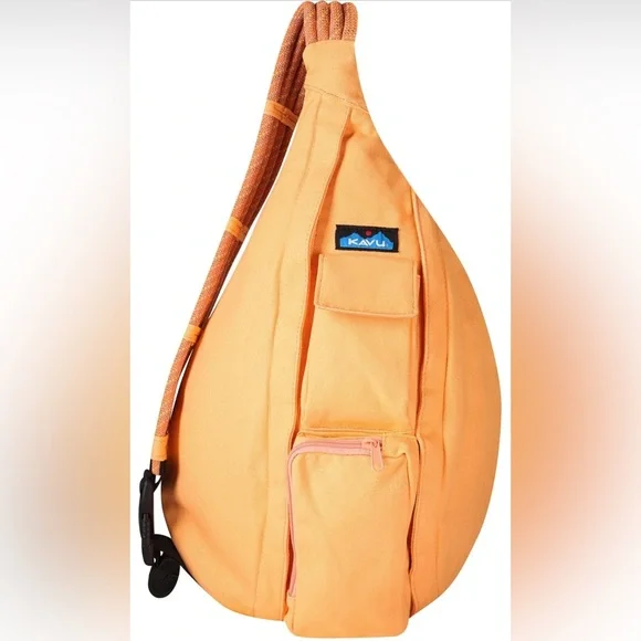 Kavu Orange Backpack KAVU Womens Rope Bag Peach Orange Backpack Solid Ghana | Ubuy main image 4